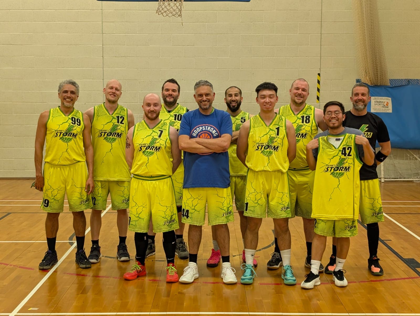 Alton Storm Basketball squad at Alton Sports Centre